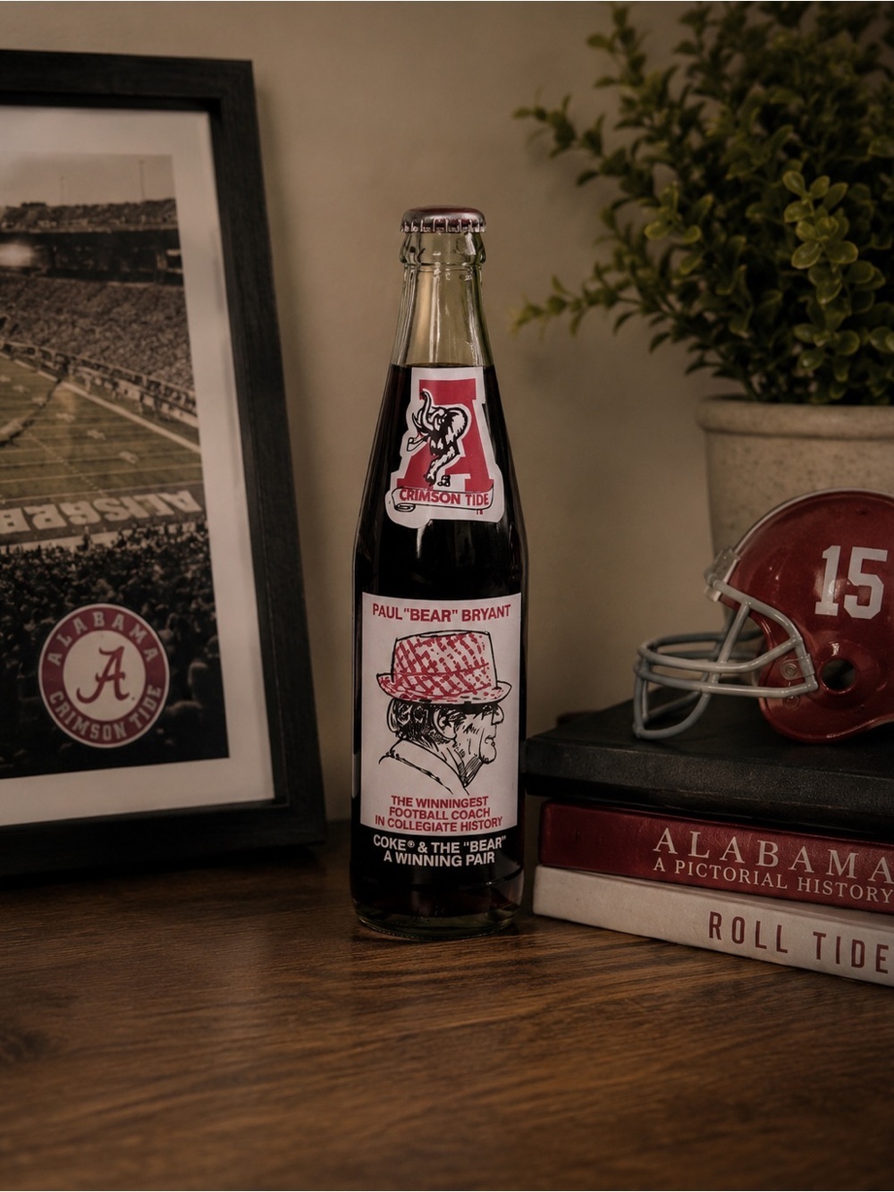 Coca Cola Crimson Tide Commemorative Glass Bottle